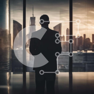 Intra Συλλεκτικό Ξύλινο Παζλ Plywood  4mm - Σιλουέτα ενός επιχειρηματία από το παράθυρο Σε Ξύλινο Κουτί - Διαστάσεις Puzzle: 10x10 cm – 25 κομμάτια - Image 1