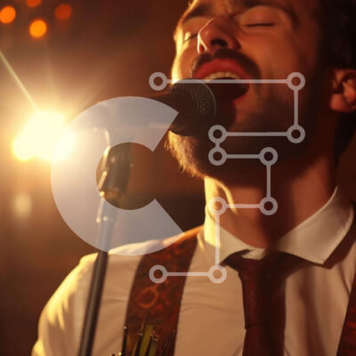 Intra Συλλεκτικό Ξύλινο Παζλ Plywood  4mm - Άνδρας που τραγουδά στο μικρόφωνο Σε Ξύλινο Κουτί - Διαστάσεις Puzzle: 10x10 cm – 25 κομμάτια - Image 1