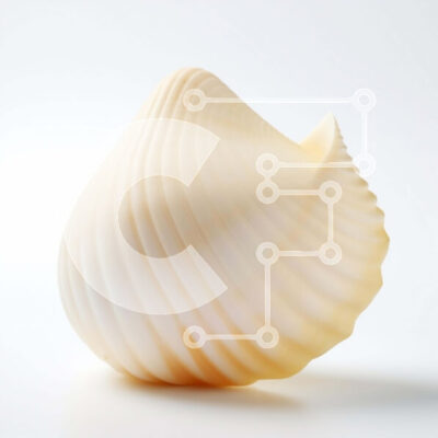 Intra Συλλεκτικό Ξύλινο Παζλ Plywood 4mm - Μεγάλο λευκό κοχύλι Σε Ξύλινο Κουτί - Διαστάσεις: 10x10 cm – 25 κομμάτια - Image 1