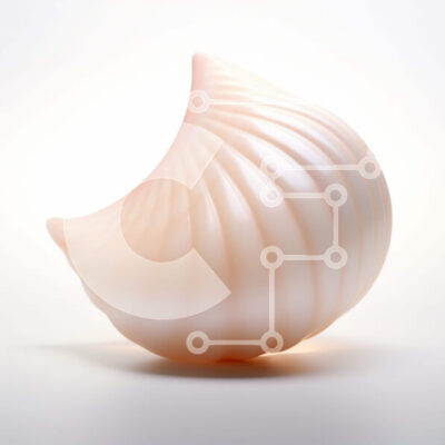 Intra Συλλεκτικό Ξύλινο Παζλ Plywood  4mm - Λευκό κοχύλι σε άσπρο φόντο Σε Ξύλινο Κουτί - Διαστάσεις: 10x10 cm – 25 κομμάτια - Image 1