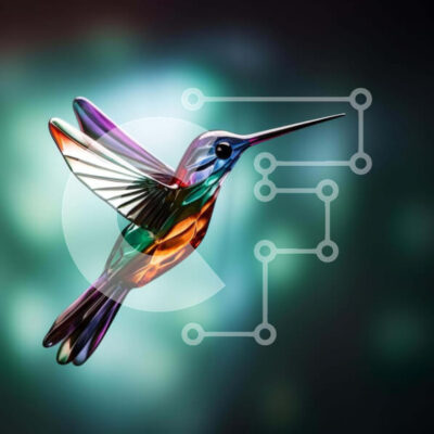 Intra Συλλεκτικό Ξύλινο Παζλ Plywood  4mm - Πολύχρωμο γυάλινο κολίβριο κατά την πτήση Σε Ξύλινο Κουτί - Διαστάσεις: 10x10 cm – 25 κομμάτια - Image 1