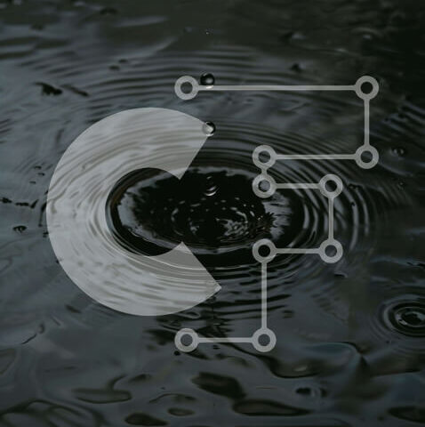 Intra Συλλεκτικό Ξύλινο Παζλ Plywood 4mm - Κύκλος του νερού με τις σταγόνες βροχής που πέφτουν Σε Ξύλινο Κουτί - Διαστάσεις: 10x10 cm – 25 κομμάτια - Image 1