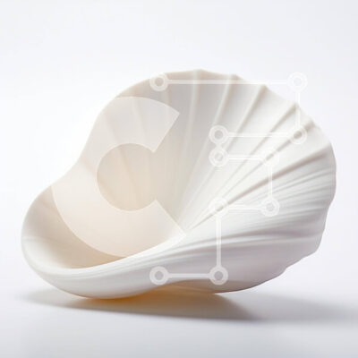 Intra Συλλεκτικό Ξύλινο Παζλ Plywood 4mm - Λευκό διακοσμητικό αντικείμενο σε σχήμα κοχυλιού Σε Ξύλινο Κουτί - Διαστάσεις: 10x10 cm – 25 κομμάτια - Image 1