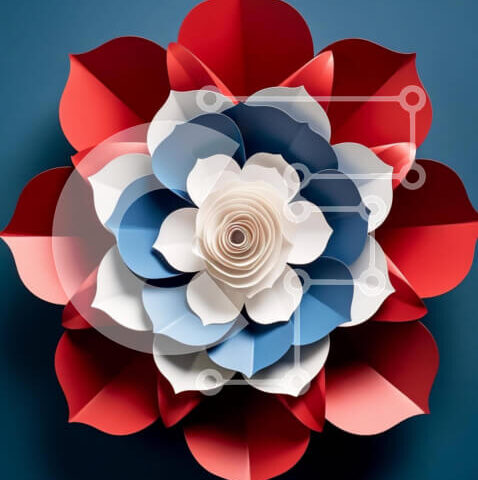 Intra Συλλεκτικό Ξύλινο Παζλ Plywood  4mm - Εγκατάσταση Paper Flower Art Σε Ξύλινο Κουτί - Διαστάσεις Puzzle: 10x10 cm – 25 κομμάτια - Image 1