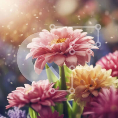 Intra Συλλεκτικό Ξύλινο Παζλ Plywood  4mm - Πολύχρωμο μπουκέτο λουλουδιών σε ανοιχτό βάζο Σε Ξύλινο Κουτί - Διαστάσεις: 10x10 cm – 25 κομμάτια - Image 1