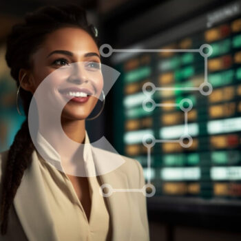 Intra Συλλεκτικό Ξύλινο Παζλ Plywood  4mm - Επιχειρηματίας με τις τιμές μετοχών Σε Ξύλινο Κουτί - Διαστάσεις Puzzle: 10x10 cm – 25 κομμάτια - Image 1