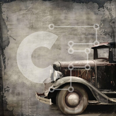 Intra Συλλεκτικό Ξύλινο Παζλ Plywood  4mm - Εκλεκτής ποιότητας αυτοκίνητο σε γκρίνι φόντο Σε Ξύλινο Κουτί - Διαστάσεις Puzzle: 10x10 cm – 25 κομμάτια - Image 1