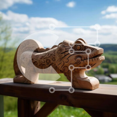 Intra Συλλεκτικό Ξύλινο Παζλ Plywood 4mm - Ξύλινο γλυπτό ζώων στη φύση Σε Ξύλινο Κουτί - Διαστάσεις: 10x10 cm – 25 κομμάτια - Image 1