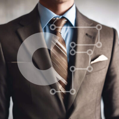 Intra Συλλεκτικό Ξύλινο Παζλ Plywood  4mm - Επιχειρηματίας με καφέ κοστούμι και ριγέ γραβάτα Σε Ξύλινο Κουτί - Διαστάσεις Puzzle: 10x10 cm – 25 κομμάτια - Image 1