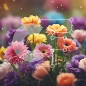 Intra Συλλεκτικό Ξύλινο Παζλ Plywood  4mm - Πολύχρωμο μπουκέτο Gerbera Daisy για διακόσμηση και δημιουργικότητα Σε Ξύλινο Κουτί - Διαστάσεις: 10x10 cm – 25 κομμάτια