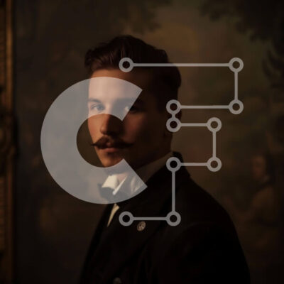 Intra Συλλεκτικό Ξύλινο Παζλ Plywood  4mm - Άνδρας με σμόκιν και παπιγιόν Σε Ξύλινο Κουτί - Διαστάσεις Puzzle: 10x10 cm – 25 κομμάτια - Image 1