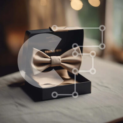 Intra Συλλεκτικό Ξύλινο Παζλ Plywood 4mm - Κομψό μαύρο κουτί με παπιγιόν Σε Ξύλινο Κουτί - Διαστάσεις Puzzle: 10x10 cm – 25 κομμάτια - Image 1