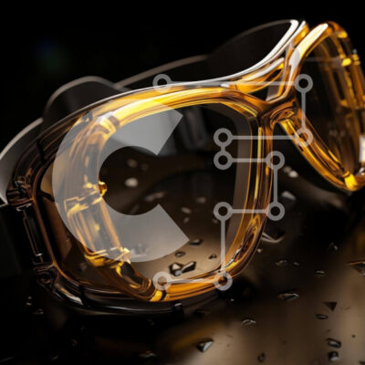 Intra Συλλεκτικό Ξύλινο Παζλ Plywood 4mm - Ζευγάρι γυαλιά για σταγόνες νερού Σε Ξύλινο Κουτί - Διαστάσεις: 10x10 cm – 25 κομμάτια - Image 1