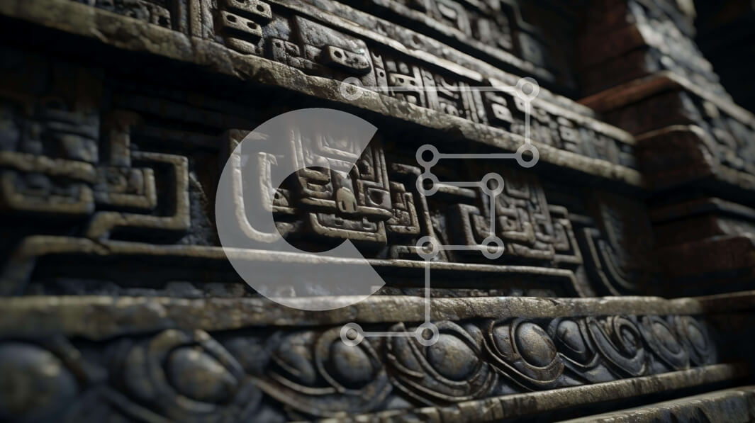 Intra Συλλεκτικό Ξύλινο Παζλ Plywood  4mm - Κοντινό πλάνο με περίτεχνα σκαλισμένο ξύλινο τοίχο Σε Ξύλινο Κουτί - Διαστάσεις Puzzle: 10x10 cm – 25 κομμάτια