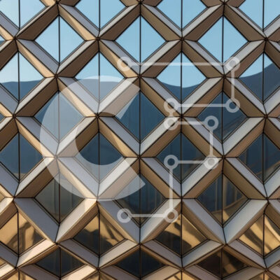 Intra Συλλεκτικό Ξύλινο Παζλ Plywood 4mm - Πολύπλοκα σχεδιασμένο κτίριο με γυάλινη πρόσοψη Σε Ξύλινο Κουτί - Διαστάσεις Puzzle: 10x10 cm – 25 κομμάτια - Image 1