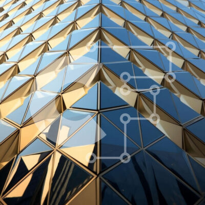 Intra Συλλεκτικό Ξύλινο Παζλ Plywood 4mm - Φουτουριστικό κτήριο με γεωμετρικά σχήματα Σε Ξύλινο Κουτί - Διαστάσεις Puzzle: 10x10 cm – 25 κομμάτια - Image 1