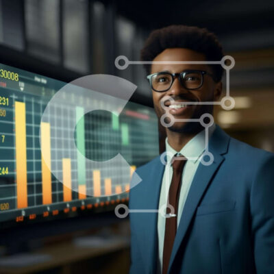 Intra Συλλεκτικό Ξύλινο Παζλ Plywood  4mm - Επιχειρηματίας με γραφήματα και γραφήματα στην οθόνη LCD Σε Ξύλινο Κουτί - Διαστάσεις Puzzle: 10x10 cm – 25 κομμάτια - Image 1