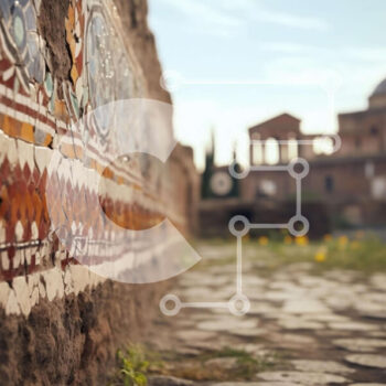 Intra Συλλεκτικό Ξύλινο Παζλ Plywood  4mm - Πολύχρωμος τοίχος από τούβλα με πλακάκια Σε Ξύλινο Κουτί - Διαστάσεις Puzzle: 10x10 cm – 25 κομμάτια - Image 1