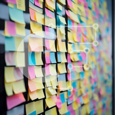 Intra Συλλεκτικό Ξύλινο Παζλ Plywood  4mm - Πολύχρωμος τοίχος Post-It Notes Σε Ξύλινο Κουτί - Διαστάσεις Puzzle: 10x10 cm – 25 κομμάτια - Image 1
