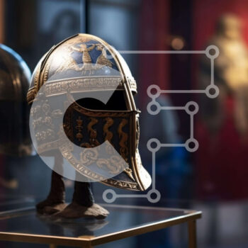 Intra Συλλεκτικό Ξύλινο Παζλ Plywood  4mm - Κράνη Βίκινγκ στην οθόνη Σε Ξύλινο Κουτί - Διαστάσεις Puzzle: 10x10 cm – 25 κομμάτια - Image 1