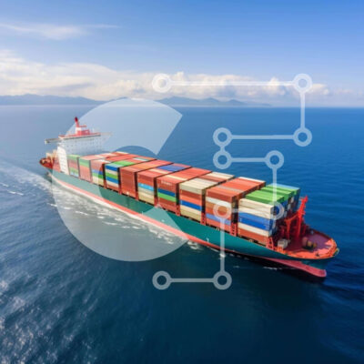 Intra Συλλεκτικό Ξύλινο Παζλ Plywood  4mm - Πλοίο εμπορευματοκιβωτίων που πλέει στον ανοιχτό ωκεανό Σε Ξύλινο Κουτί - Διαστάσεις Puzzle: 10x10 cm – 25 κομμάτια - Image 1