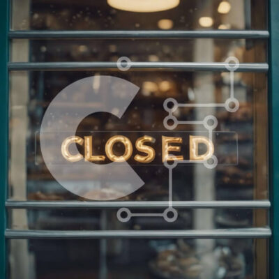 Intra Συλλεκτικό Ξύλινο Παζλ Plywood 4mm - Νέον «Κλειστή» πινακίδα σε γυάλινο παράθυρο Σε Ξύλινο Κουτί - Διαστάσεις Puzzle: 10x10 cm – 25 κομμάτια - Image 1