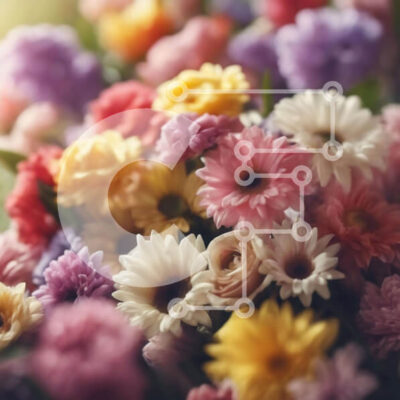 Intra Συλλεκτικό Ξύλινο Παζλ Plywood  4mm - Ζωντανό πολύχρωμο μπουκέτο λουλουδιών σε ανοιχτό βάζο Σε Ξύλινο Κουτί - Διαστάσεις: 10x10 cm – 25 κομμάτια - Image 1