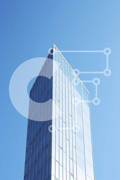 Intra Συλλεκτικό Ξύλινο Παζλ Plywood  4mm - Γυάλινο κτίριο με αεροπλάνο στον καθαρό ουρανό Σε Ξύλινο Κουτί - Διαστάσεις Puzzle: 10x10 cm – 25 κομμάτια