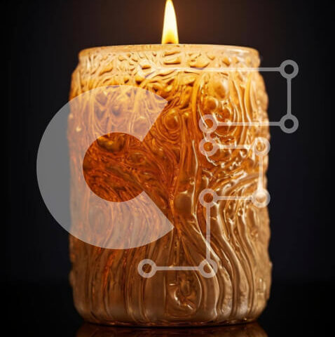 Intra Συλλεκτικό Ξύλινο Παζλ Plywood  4mm - Περίπλοκα σκαλισμένο κερί που φωτίζεται στο σκοτάδι Σε Ξύλινο Κουτί - Διαστάσεις: 10x10 cm – 25 κομμάτια - Image 1