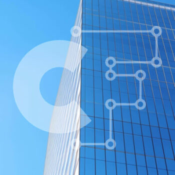 Intra Συλλεκτικό Ξύλινο Παζλ Plywood  4mm - Κτήριο με γυάλινους τοίχους με μπλε ουρανό Σε Ξύλινο Κουτί - Διαστάσεις Puzzle: 10x10 cm – 25 κομμάτια - Image 1