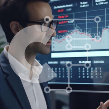 Intra Συλλεκτικό Ξύλινο Παζλ Plywood  4mm - Ο άνθρωπος στην επιχείρηση συζήτηση με γραφήματα στην οθόνη Σε Ξύλινο Κουτί - Διαστάσεις Puzzle: 10x10 cm – 25 κομμάτια - Image 1