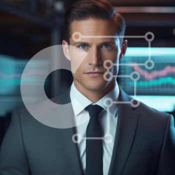 Intra Συλλεκτικό Ξύλινο Παζλ Plywood  4mm - Επιχειρηματίας που αναλύει τα οικονομικά δεδομένα Σε Ξύλινο Κουτί - Διαστάσεις Puzzle: 10x10 cm – 25 κομμάτια - Image 1