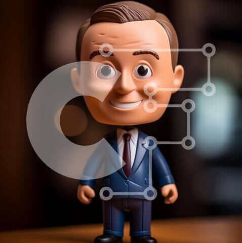 Intra Συλλεκτικό Ξύλινο Παζλ Plywood  4mm - Χαμογελαστό παιχνίδι ειδώλιο ελκυστικού άνδρα Σε Ξύλινο Κουτί - Διαστάσεις Puzzle: 10x10 cm – 25 κομμάτια - Image 1