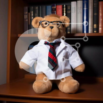 Intra Συλλεκτικό Ξύλινο Παζλ Plywood 4mm - Αρκουδάκι με γυαλιά και γραβάτα Σε Ξύλινο Κουτί - Διαστάσεις: 10x10 cm – 25 κομμάτια - Image 1