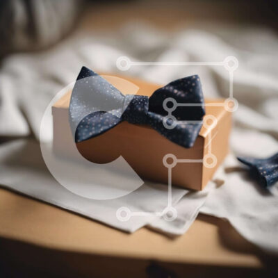 Intra Συλλεκτικό Ξύλινο Παζλ Plywood  4mm - Καφέ Κουτί με παπιγιόν και μικροαντικείμενα Σε Ξύλινο Κουτί - Διαστάσεις: 10x10 cm – 25 κομμάτια - Image 1