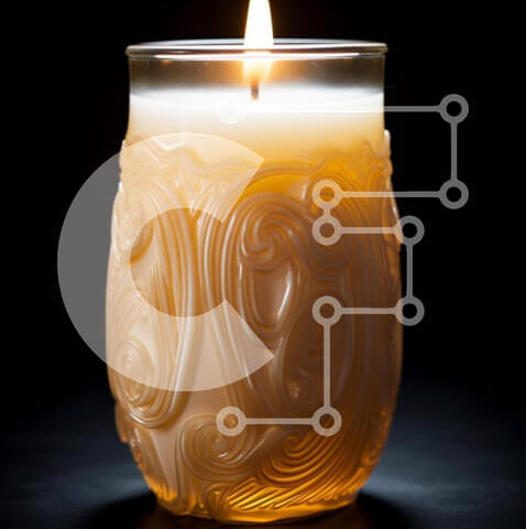 Intra Συλλεκτικό Ξύλινο Παζλ Plywood  4mm - Κομψό κερί σε περίτεχνο γυάλινο δοχείο Σε Ξύλινο Κουτί - Διαστάσεις Puzzle: 10x10 cm – 25 κομμάτια - Image 1