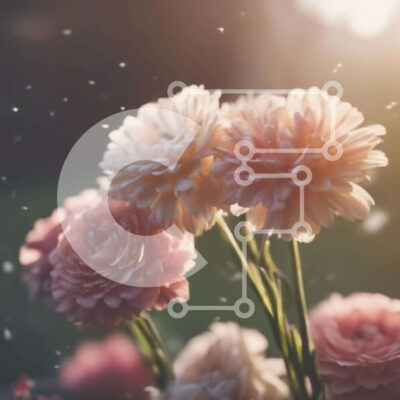 Intra Συλλεκτικό Ξύλινο Παζλ Plywood  4mm - Ζωντανά ροζ και λευκά λουλούδια σε ένα ηλιόλουστο βάζο Σε Ξύλινο Κουτί - Διαστάσεις: 10x10 cm – 25 κομμάτια - Image 1