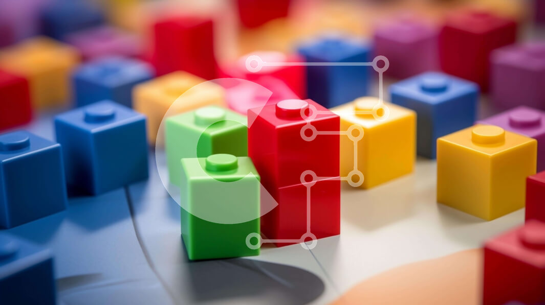 Intra Συλλεκτικό Ξύλινο Παζλ Plywood  4mm - Πολύχρωμα μπλοκ Lego Σε Ξύλινο Κουτί - Διαστάσεις: 10x10 cm – 25 κομμάτια