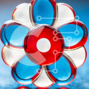 Intra Συλλεκτικό Ξύλινο Παζλ Plywood  4mm - Πολύχρωμο αντικείμενο σε σχήμα λουλουδιού Σε Ξύλινο Κουτί - Διαστάσεις: 10x10 cm – 25 κομμάτια