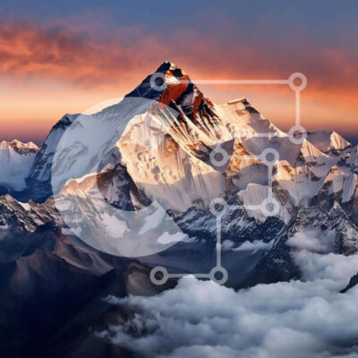 Intra Συλλεκτικό Ξύλινο Παζλ Plywood  4mm - Έβερεστ στο ηλιοβασίλεμα Σε Ξύλινο Κουτί - Διαστάσεις: 10x10 cm – 25 κομμάτια - Image 1