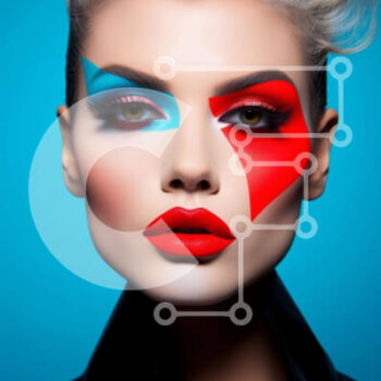 Intra Συλλεκτικό Ξύλινο Παζλ Plywood  4mm - Γυναίκα με πολύχρωμο μακιγιάζ και μαλλιά Σε Ξύλινο Κουτί - Διαστάσεις Puzzle: 10x10 cm – 25 κομμάτια - Image 1