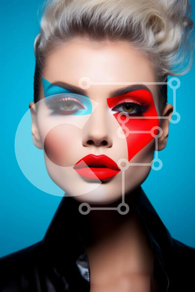 Intra Συλλεκτικό Ξύλινο Παζλ Plywood  4mm - Γυναίκα με πολύχρωμο μακιγιάζ και μαλλιά Σε Ξύλινο Κουτί - Διαστάσεις Puzzle: 10x10 cm – 25 κομμάτια