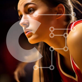 Intra Συλλεκτικό Ξύλινο Παζλ Plywood  4mm - Νεαρή γυναίκα μπασκετμπολίστας που κάθεται στο περιθώριο Σε Ξύλινο Κουτί - Διαστάσεις Puzzle: 10x10 cm – 25 κομμάτια - Image 1