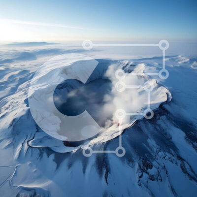 Intra Συλλεκτικό Ξύλινο Παζλ Plywood  4mm - Αεροφωτογραφία του Χιονισμένου Βουνού Σε Ξύλινο Κουτί - Διαστάσεις: 10x10 cm – 25 κομμάτια - Image 1