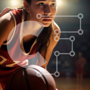 Intra Συλλεκτικό Ξύλινο Παζλ Plywood  4mm - Νεαρή αθλήτρια μπάσκετ Σε Ξύλινο Κουτί - Διαστάσεις Puzzle: 10x10 cm – 25 κομμάτια