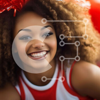 Intra Συλλεκτικό Ξύλινο Παζλ Plywood  4mm - Μαζορέτα με κόκκινες και λευκές στολές Σε Ξύλινο Κουτί - Διαστάσεις Puzzle: 10x10 cm – 25 κομμάτια - Image 1