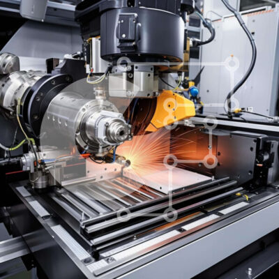 Intra Συλλεκτικό Ξύλινο Παζλ Plywood 4mm - Βιομηχανικά Μηχανήματα Κοπής Μετάλλων και Ξύλου Σε Ξύλινο Κουτί - Διαστάσεις Puzzle: 10x10 cm – 25 κομμάτια - Image 1