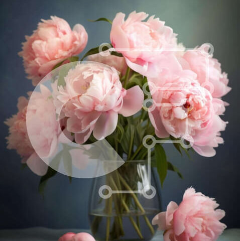 Intra Συλλεκτικό Ξύλινο Παζλ Plywood  4mm - Γυάλινο βάζο με ροζ λουλούδια και αυγά Σε Ξύλινο Κουτί - Διαστάσεις: 10x10 cm – 25 κομμάτια - Image 1