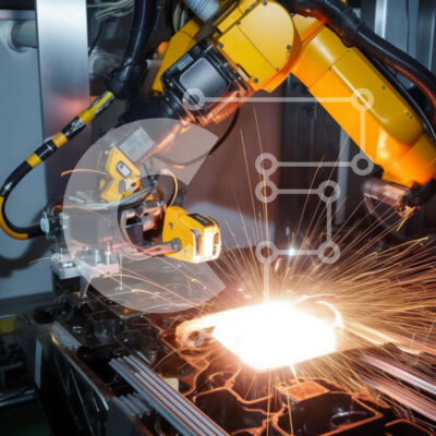 Intra Συλλεκτικό Ξύλινο Παζλ Plywood  4mm - Λειτουργίες συγκόλλησης ρομποτικού βραχίονα Σε Ξύλινο Κουτί - Διαστάσεις Puzzle: 10x10 cm – 25 κομμάτια - Image 1