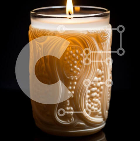 Intra Συλλεκτικό Ξύλινο Παζλ Plywood  4mm - Αναμμένο κερί περίπλοκα σχεδιασμένο Σε Ξύλινο Κουτί - Διαστάσεις Puzzle: 10x10 cm – 25 κομμάτια - Image 1